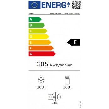 Beko B3RGNE664ZDXBR Side by Side kombinirani hladnjak