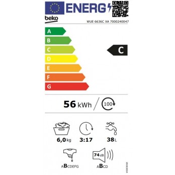 Beko WUE 6636C XA Samostojeća perilica rublja (6 kg, 1200 okr/min)