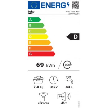 Beko WUE 7636 XSS Samostojeća perilica rublja (7 kg, 1200 okr/min)