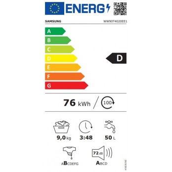 Samsung WW90T4020EE1LE Perilica rublja s digitalnim inverterom, 9 kg