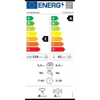 LG F2DR508S1W perilica rublja sa sušilicom 8/5 kg, 1200 okr.