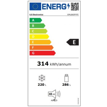 LG GML860PYFE Hladnjak s četiri vrata, DoorCooling⁺™ i ThinQ™ 506L