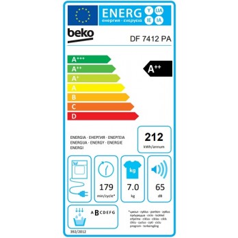 Beko DF 7412 PA Sušilica rublja (Toplinska pumpa, 7 kg)