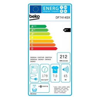 Beko DF7414SX Sušilica rublja (Toplinska pumpa, 7 kg)