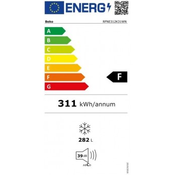 Beko RFNE312K31WN Zamrzivač (Uspravni, 282 L)