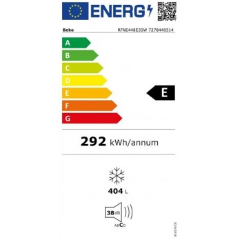 Beko RFNE448E35W Zamrzivač (Uspravni, 404 L)
