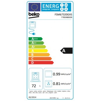 Beko FSM67320GXS Samostojeći štednjak (Multi-functional, 60 cm)