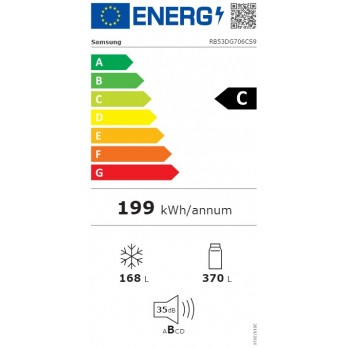 Samsung RB53DG706CS9EO samostojeći kombinirani hladnjak