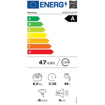 Samsung WW80CGC0EDTELE Perilica rublja sa Ecobubble, SmartThings tehnologijama