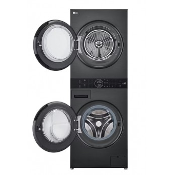 LG WT1210BBF WashTower™, 12/10 kg, max. 1400 okr./min., Steam™, TurboWash™360, ThinQ™ WiFi funkcija