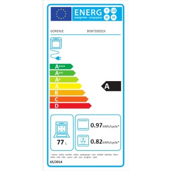 Gorenje BO6735E02X Ventilatorska pećnica, 60 x 60 cm
