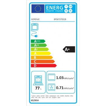 Gorenje BPS6737E02B Multifunkcionalna pećnica, 60 x 60 cm