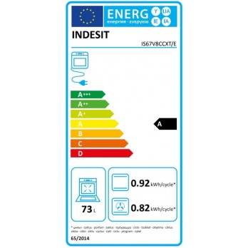 Indesit IS67V8CCXT/E samostojeći električni štednjak: 60cm