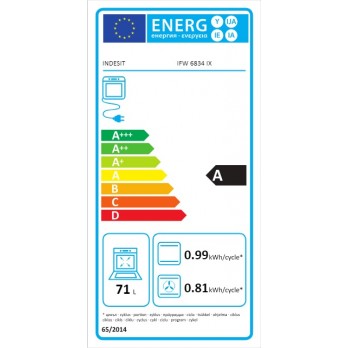 Indesit IFW 6834 IX ugradbena električna pećnica: Inox boja