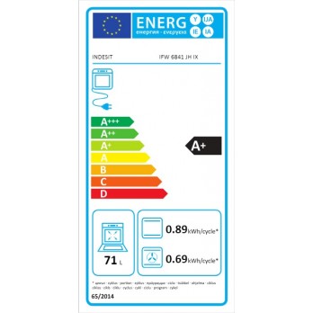 Indesit IFW 6841 JH IX ugradbena električna pećnica: Inox boja, samočisteća