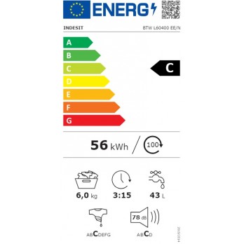 Indesit BTW L60400 EE/N perilica rublja s gornjim punjenjem 6,0kg