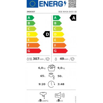 Indesit BDE 96436 WSV EE perilica rublja sa sušilicom 9,0kg