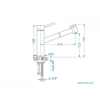 Alveus NANO-PS CHR kuhinjska slavina
