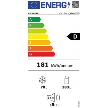 Liebherr ICNd 5103 Pure Line ugradbeni kombinirani hladnjak