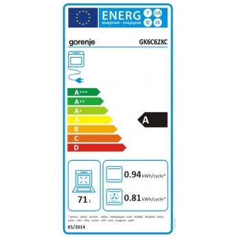 Gorenje GK6C62XC Kombinirani štednjak, 60 cm