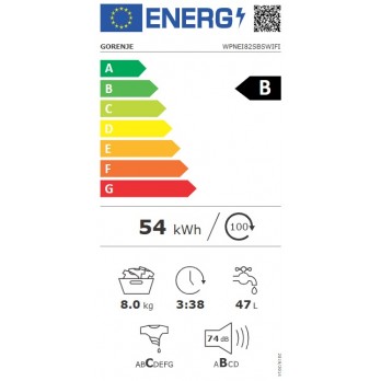 Gorenje WPNEI82SBSWIFI Samostojeća perilica rublja, 8 kg, 1200 okr/min