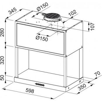Faber Modular BK Matt F60 zidna napa 335.0706.645