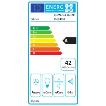 Falmec Gruppo Incasso Plus, 70 cm Black 800 m3/h ugradbena napa 8034122367231