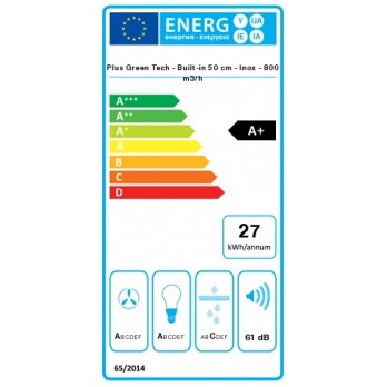 Falmec Gruppo Incasso Plus Green Tech 50cm 800 m3/h ugradbena napa 8034122367286