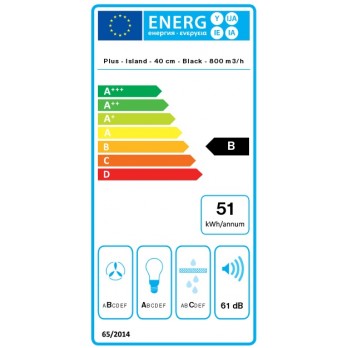 Falmec MIRA PLUS 40 BLACK otočna napa 8034122368399