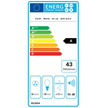 Falmec Verso Easy bijela  55 cm 800 m3/h 8034122365619