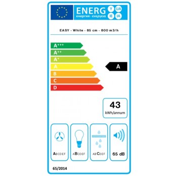 Falmec Verso Easy bijela  85 cm 800 m3/h 8034122365633