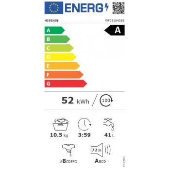 Hisense WF5S1045BB Perilica rublja 10,5kg