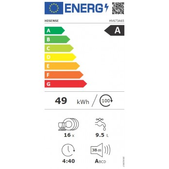 Hisense HV673A65 ugradbena perilica posuđa