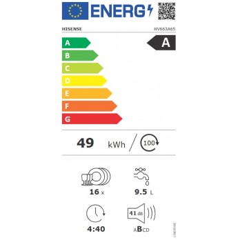 Hisense HV663A65 ugradbena perilica posuđa