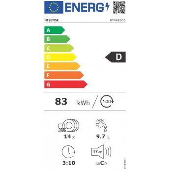 Hisense HV642D65 ugradbena perilica posuđa