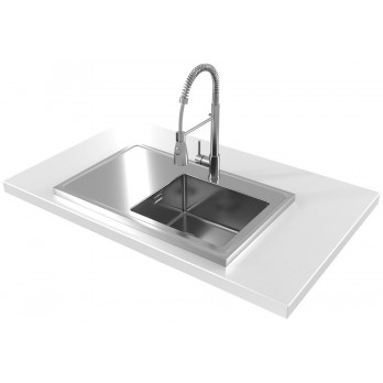 Alveus Luxal 10 edge, sudoper, podignuti rub, desno korito