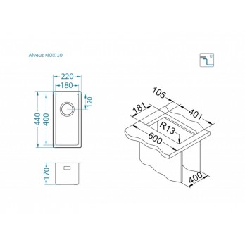 Alveus Nox 10 sudoper
