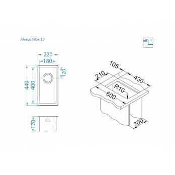 Alveus Nox 10 sudoper
