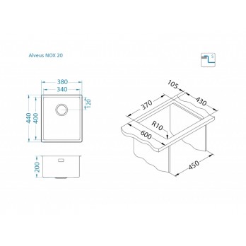 Alveus Nox 20 sudoper