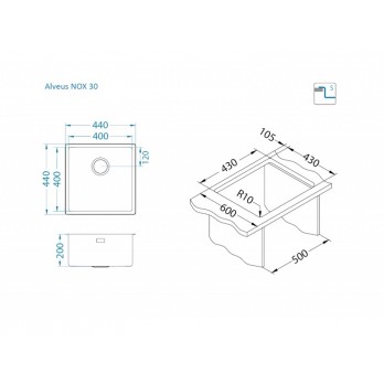 Alveus Nox 30 sudoper