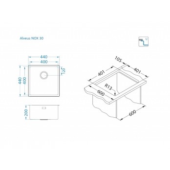 Alveus Nox 30 sudoper