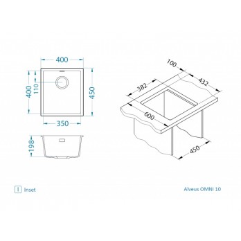 Alveus Omni 10 sudoper Granital TERRA - G22