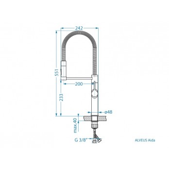 Alveus Aida - S kuhinjska slavina