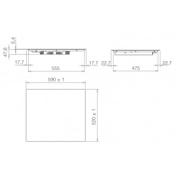ELICA RATIO 603 PLUS CONNECT BL indukcijska ploča za kuhanje  PRF0199854