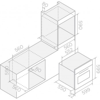 ELICA VIRTUS MULTI 60 TFT BL multifunkcionalna pećnica PRF0191770A