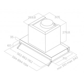 ELICA BOXIN ADVANCE @ IX/A/90 ugradbena napa PRF0181497A