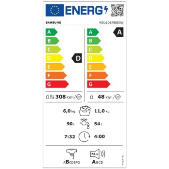 Samsung WD11DB7B85GWU4 perilica rublja sa sušilicom sa SmartThings AI Energy Mode i AI Ecobubble