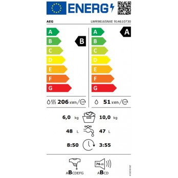 AEG LWR98165NXE perilica rublja sa sušilicom