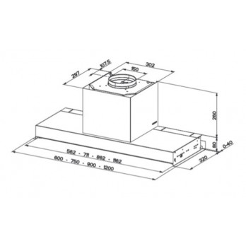 Faber In-Nova Zero Drip Lite BK A60 ugradbena napa 305.0704.149