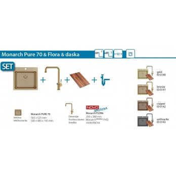 SET Alveus Monarch Pure 70 sudoper + Flora slavina + DASKA I SIFON